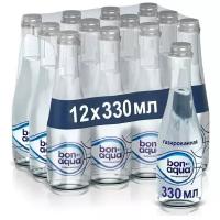 Вода питьевая Bon Aqua газированная стекло, 12 шт. по 0.33 л