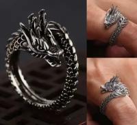 Кольцо с древним драконом и изменяемым размером