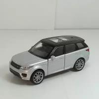 Металлическая машинка 1:34-1:39 LAND ROVER RANGE ROVER, серебро 43698D Welly