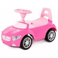 Каталка-автомобиль SuperCar №1 со звуковым сигналом(розовая)