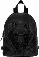 Рюкзак кожаный с барельефом - волк (0032) DAGON