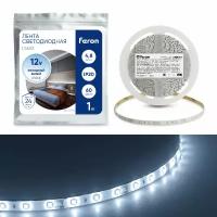 Cветодиодная LED лента Feron LS603, 60SMD(2835)/м 4.8Вт/м 1м IP20 12V 6500К, 27744