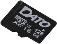 Карта памяти DATO microSDXC Class 10 UHS-I U1 128GB + SD адаптер (черный)