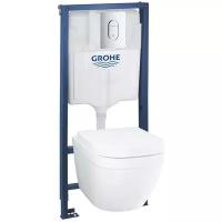 Унитаз с инсталляцией подвесной Grohe Euro Ceramic 39536000 с горизонтальным выпуском