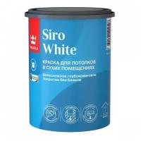 Краска для потолков Tikkurila Siro White белоснежная глубокоматовая (0,9л)