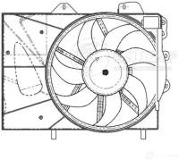LUZAR Вентилятор радиатора PEUGEOT 207 /CITROEN C3 PICASSO (08-) A/C+ (с кожухом)