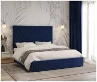 Кровать Ирма 160х200 с ПМ, Глубокий синий Вар.3