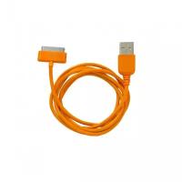 Кабель 30-pin to USB Human Friends Super Link Rainbow C Orange, 1м, для Iphone 3G/3Gs/4/4s, iPad 1/2/3, iPod 5 g/classic/nano 1 g/nano 2 g/nano 3 g/nano 4 g/nano 5 g/nano 6 g/touch 1 g/touch 2 g/touch