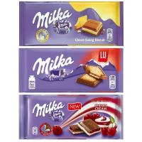 Шоколад Milka Cream & Biscuit + LU + Cherry Cream (3 шт)