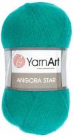 Пряжа Yarnart Angora Star зеленая бирюза (11448), 20%шерсть/80%акрил, 500м, 100г, 1шт