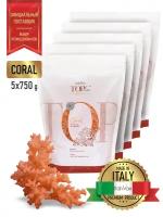 Комплект Воск горячий (пленочный) ITALWAX Top Line Coral (Коралл) гранулы 750 гр. х 5 шт