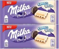 Шоколадная плитка Milka Oreo White / Милка Орео Вайт 2 шт. 100 г. (Германия)