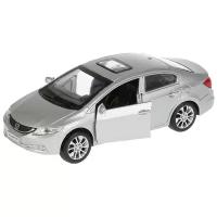 Легковой автомобиль ТЕХНОПАРК Honda Civic (CIVIC-WT/RD/SL) 1:32, 12 см, серебристый