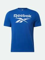 Футболка Reebok для мужчин, Размер:L, Цвет:синий, Модель:REEBOK IDENTITY BIG LOGO TEE