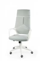 Кресло для руководителя Norden IQ (white+grey) белый пластик / серая ткань
