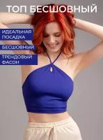 Топ Indefini, размер L-XL, синий