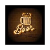 Картина на холсте с LED подсветкой Beer Innova FP00281, 40*40 см (6/162) Б0040130