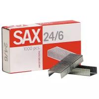 Скобы для степлера Sax N24, оцинкованные, (2-30 листов), 1000 штук