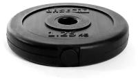 Диск пластиковый BaseFit BB-203 1.25kg d=26mm Black УТ-00019753