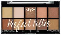 NYX professional makeup Палетка теней Perfect Filter Shadow Palette golden hour 01