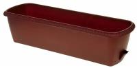 Горшок для цветов балконный LE JARDIN (Ле Жардин), длина 60 см, 60 х 19,5 х 15,5 см, бронза Красная, ТЕК.А.ТЕК