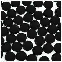 Полубусины матовые клеевые, цвет Черный - 6 мм, 8 мм по 100 штук, 10 мм -50 штук, материал- акрил, набор для украшения одежды, аксессуаров