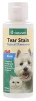 NaturVet, Tear Stain, средство для удаления пятен от слез с шерсти для животных с алоэ, для собак и котов, 118 мл