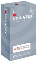 Unilatex / Презервативы Unilatex Ribbed 12+3 шт., Поверхность с кольцами