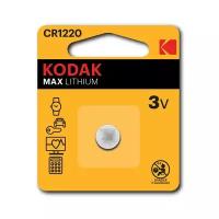 Батарейка литиевая Kodak Max, CR1220-1BL, 3В, блистер, 1 шт. 9579252