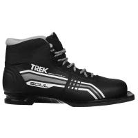 Trek Ботинки лыжные TREK Soul, NN75, искусственная кожа, цвет чёрный/серый, лого белый, размер 35