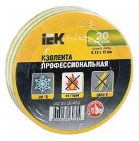 Изолента ПВХ желто-зеленая полосатая 19х20м UIZ-20-10-K52 IEK