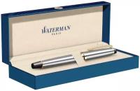 Ручка подарочная перьевая WATERMAN Expert 3 Stainless Steel GT, серебристый корпус, позолоченные детали, синяя, S0951940