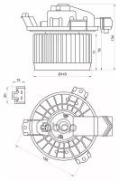 SAT ST-87103-52120 Мотор отопителя салона TOYOTA VITZ/YARIS #CP9# 05-10/TOYOTA VITZ/YARIS ##P13# 10-/RACTIS 05-10/TOYOT