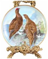 Декоративная тарелка Красный тетерев, Red grouse, Дичь, Лимож, Limoges