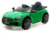 Электромобиль КНР Mercedes-Benz GT-R AMG, цвет зеленый, EVA колеса, кожаное сидение