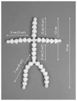 Скелет для игрушки 19 см, руки 5 звеньев - 6 см, ноги 6 звеньев - 7 см