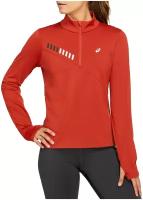 Джемпер беговой (джерси) трик жен Asics 2020-21 Lite-Show Winter 1/2 Zip Top Spice Latte/Graphite Grey (INT:L)