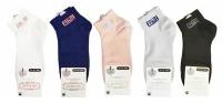 Носки Pesail, 5 пар, размер 35-39, синий, белый, розовый, черный, серый