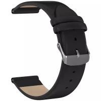 Ремешок кожаный GSMIN Esquire 20 для Motorola Moto 360 v3 (Черный)