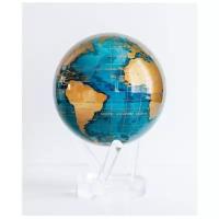 Глобус самовращающийся синий с золотом с политической картой Мира Mova Globe