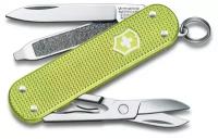 Нож-брелок Victorinox Classic SD Alox Colors Lime Twist, 58 мм, 5 функций, светло-зелёный