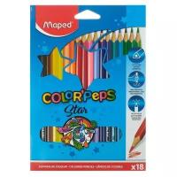 Карандаши трёхгранные 18 цветов, Maped Color Peps