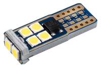 Автолампа диод T10 (W5W) 12V 10 SMD диодов без цоколя 1-конт Белая с обманкой SKYWAY Салон, габариты