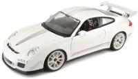 Bburago Машинка металлическая Porsche 911 GT3 RS 4.0, 1:18, белая