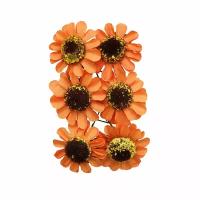 Набор декоративных цветов, Astra&Craft, MH3-2314, цвет оранжевый, D=4*2см, 6шт