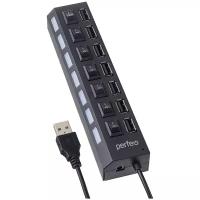 Хаб USB Perfeo PF-H033 7 Ports Black PF_C3223