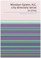 Winston-Salem, N.C. city directory serial. 16 (1916)