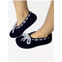 Женские носки UNIRU укороченные, вязаные, размер 38-39, синий