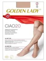 Женские гольфы Golden Lady высокие, капроновые, 20 den, размер one size, бежевый