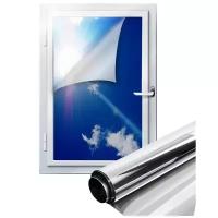Профессиональная зеркальная, солнцезащитная пленка для окон SunGood Silver 05 - 75. 1 шт. 1520х750 мм